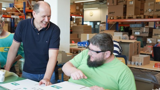 Arbeitsplätze mit Unterstützung